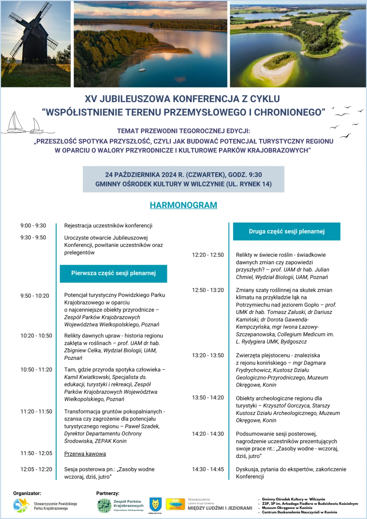 Harmonogram konferencji.